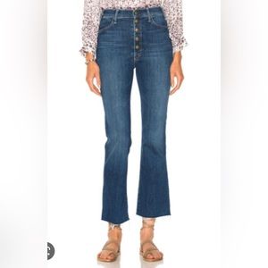 MOTHER Blue Button-Fly Jeans